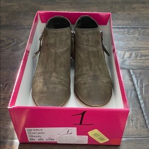 GB Girls Bootie shoe 1 gravel grey green